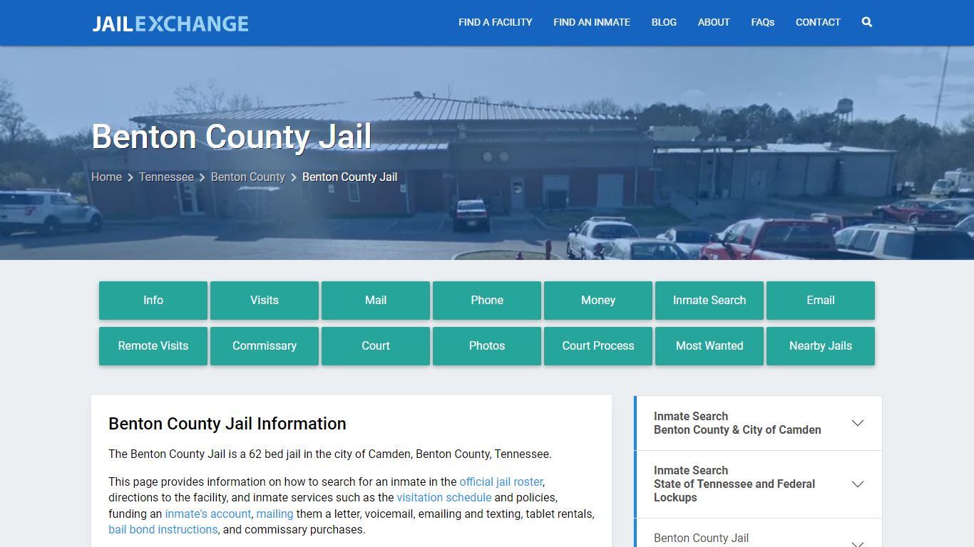 Benton County Jail & Sheriff TN | Booking, Visiting, Calls, Phone